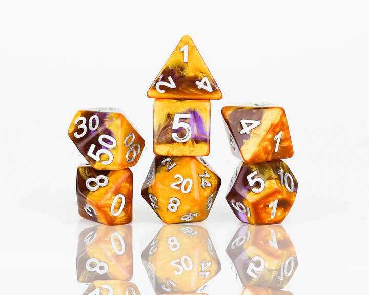 Sirius Dice: Amethyst Geode Polyhedral Dice Set main image 1