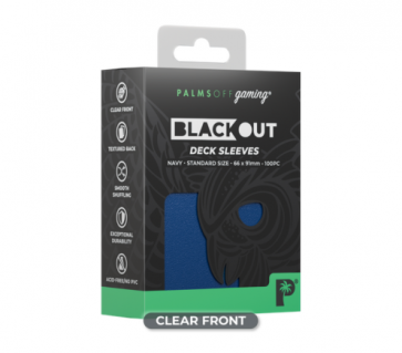 Palms Off Gaming - Blackout Deck Sleeves - Standard Size - Navy