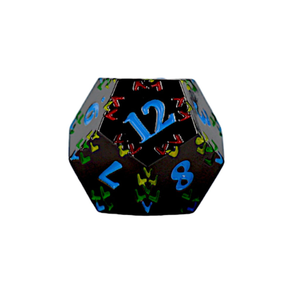 LPG Dice RPG Set Inscripted Dragon Rainbow