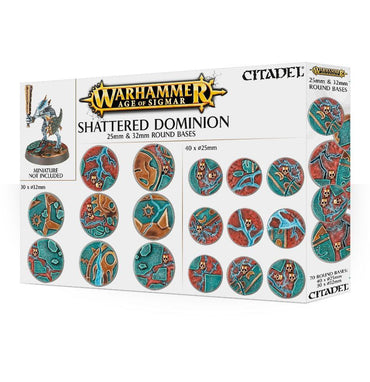 66-96 Age of Sigmar: Shattered Dominion Round Bases - 25 & 32mm