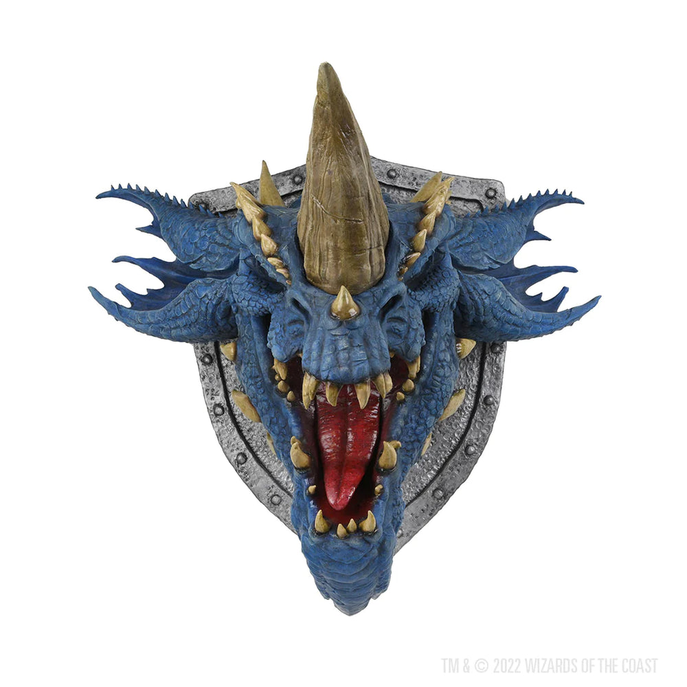 D&D Blue Dragon Head Trophy Plaque