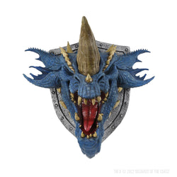 D&D Blue Dragon Head Trophy Plaque