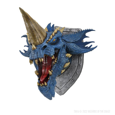D&D Blue Dragon Head Trophy Plaque