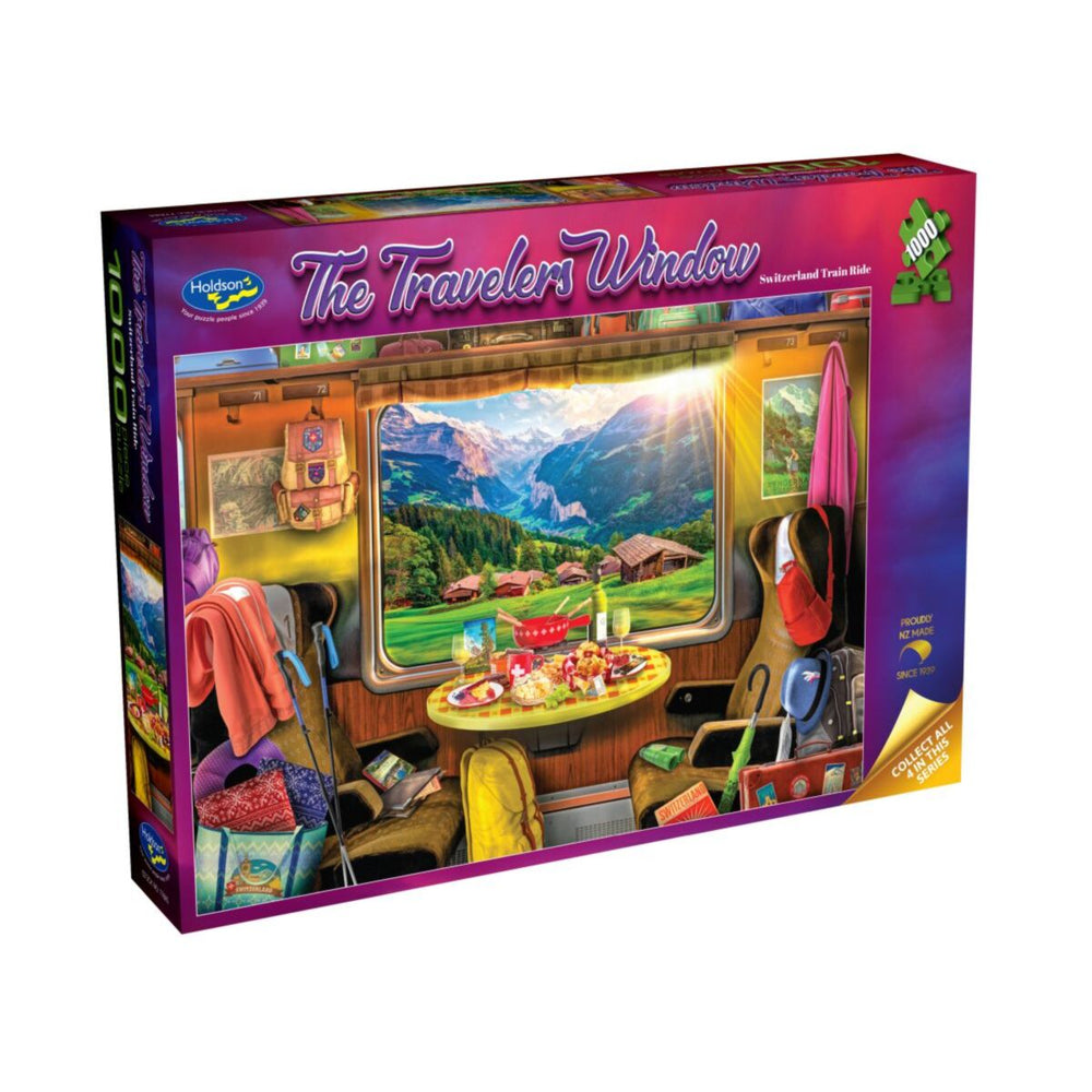 Puzzle - Holdson - The Travelers Window - Switzerland Train Ride - 1000pc