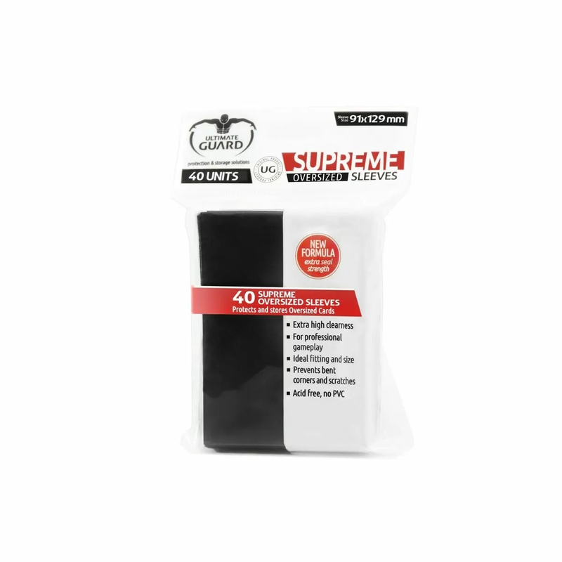 Ultimate Guard Supreme Sleeves Oversized Black Standard (40) Ultimate Guard Supreme Sleeves Oversized Black Standard (40)