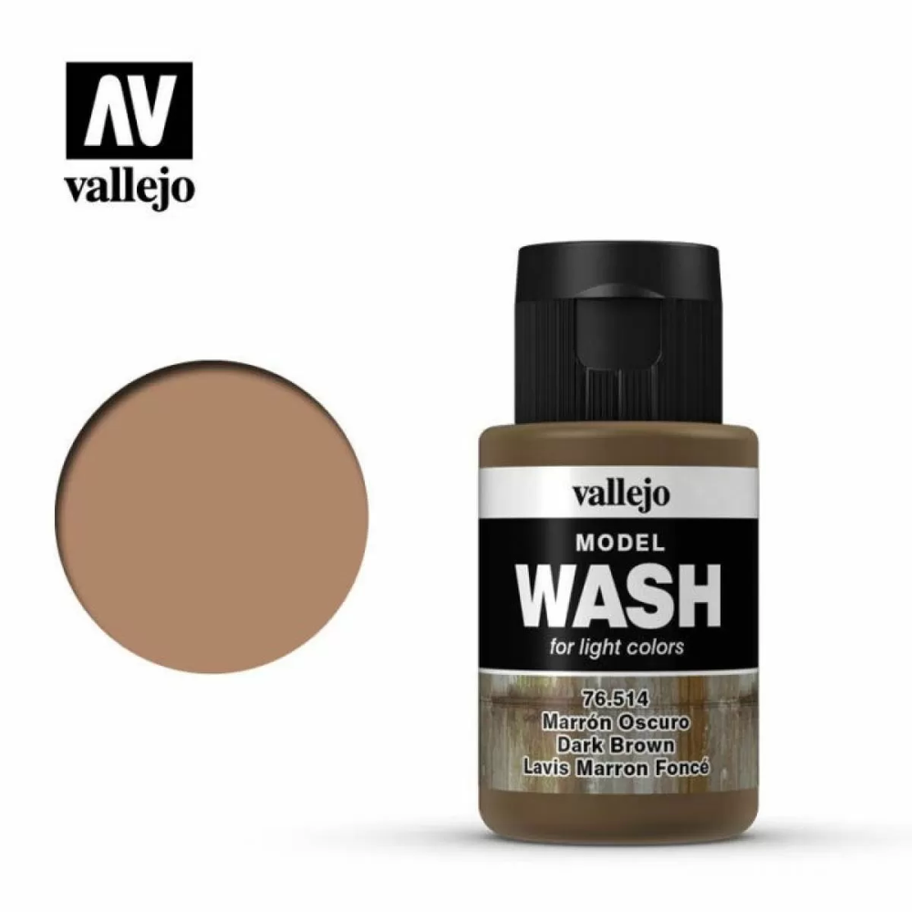 Vallejo Model Wash: Dark Brown