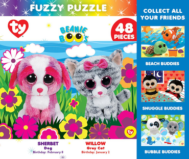 [Damaged] Masterpieces Puzzle Beanie Boo Snuggle Buddies Fuzzy Puzzle 48 pieces