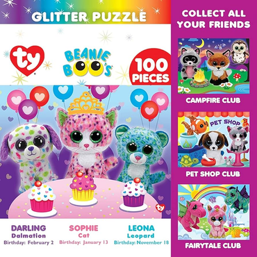 [Damaged] Masterpieces Puzzle Beanie Boo Sprinkles Club Glitter Puzzle 100 pieces