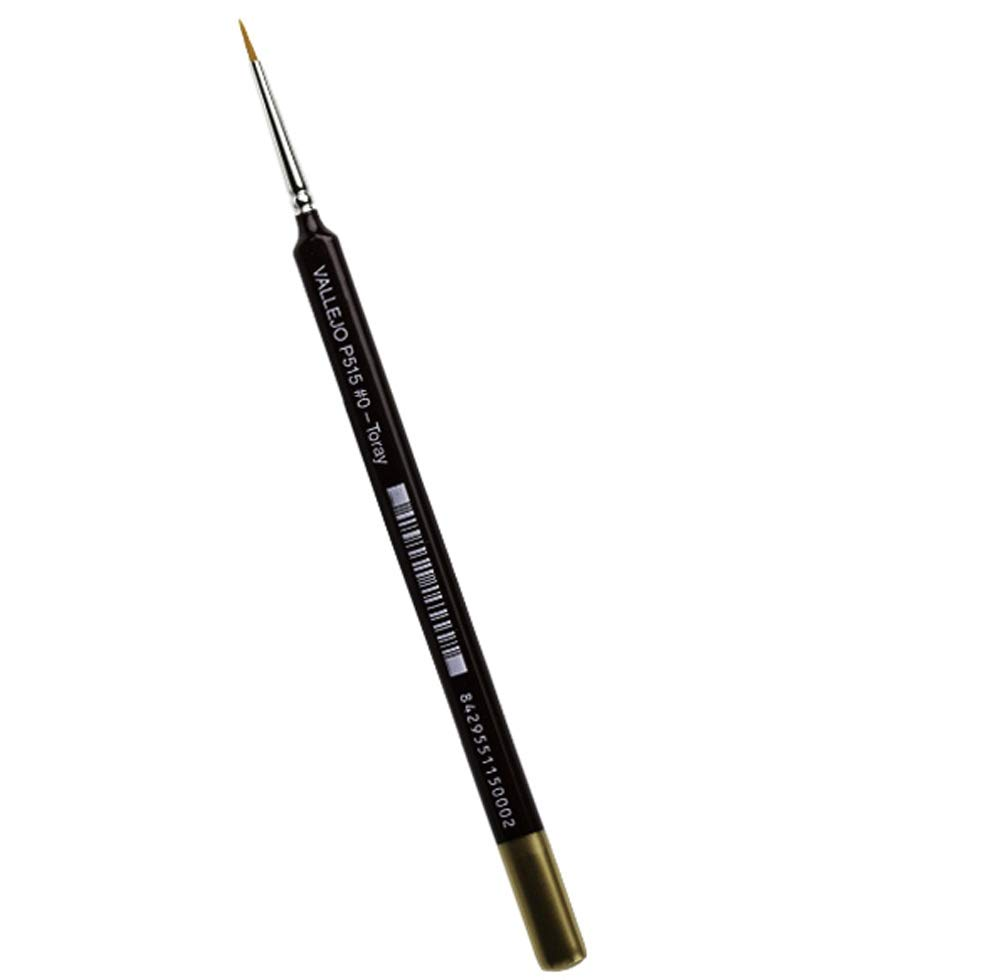 Vallejo Brushes: Round Toray Brush Triangular Handle No.0