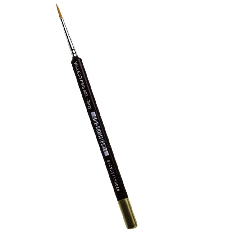 Vallejo Brushes: Round Toray Brush Triangular Handle No.2