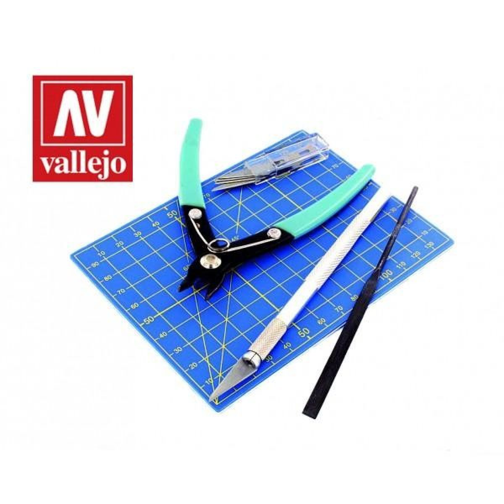 Vallejo Hobby Tools: 9pc Plastic Modelling Tool set