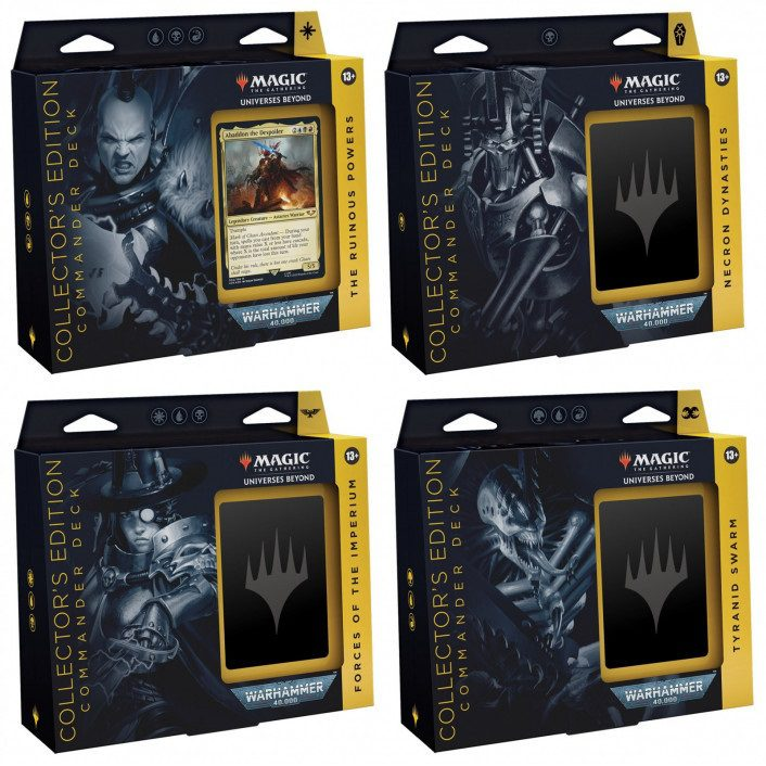 Magic the Gathering x Warhammer 40,000 Universes Beyond: Commander Decks Collectors Edition (4 Decks Per Display)
