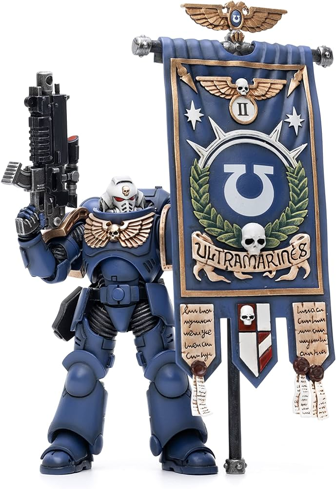 Warhammer Collectibles: Ultramarines Primaris Ancient Posca 1/18 Scale