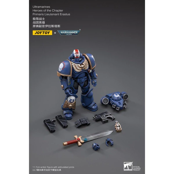 Warhammer Collectibles: Ultramarines Primaris Lieutenant Erastus 1/18 Scale