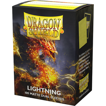 Sleeves - Dragon Shield - Box 100 - Standard Size Dual Matte Lightning Yellow Ailia