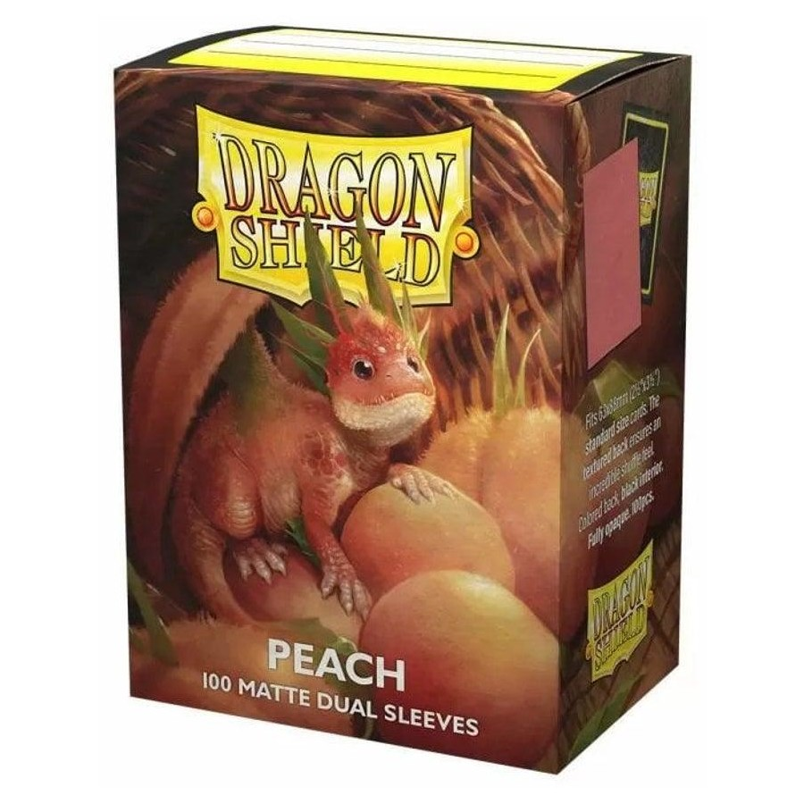 Sleeves - Dragon Shield - Box 100 - Standard Size Dual Matte Peach Piip