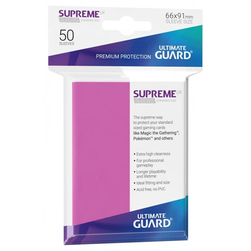 Ultimate Guard Supreme UX Sleeves Standard Size Pink (50)
