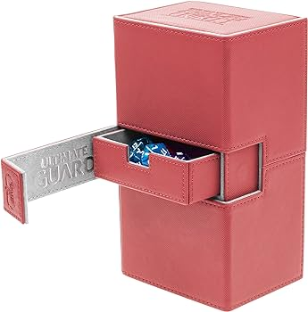 Ultimate Guard Twin Flip n Tray 200+ Standard Size Xenoskin Red Deck Box