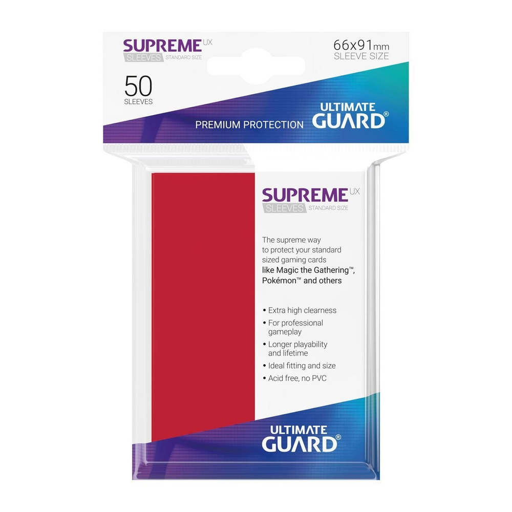 Ultimate Guard Supreme UX Sleeves Standard Size Red (50)