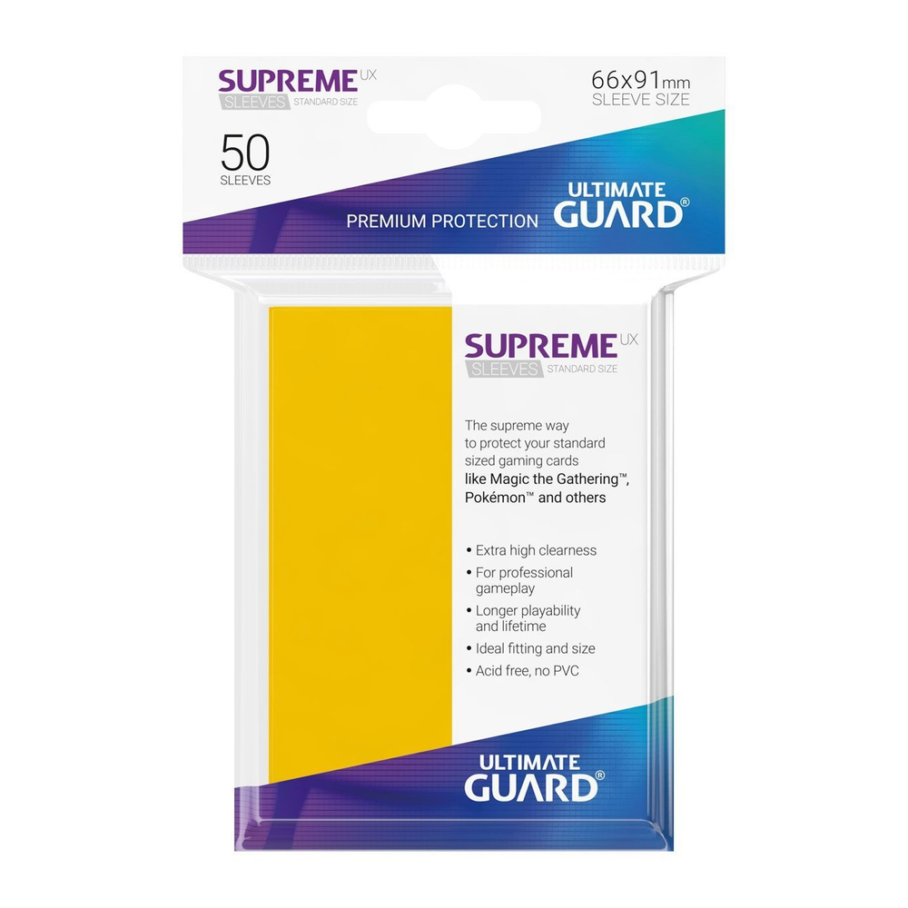 Ultimate Guard Supreme UX Sleeves Standard Size Yellow (50)
