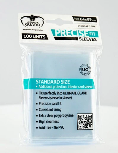 Ultimate Guard Precise-Fit Sleeves Standard Size Transparent (100)