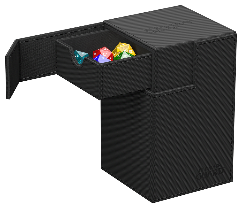 Ultimate Guard Flip n Tray 100+ XenoSkin Monocolor Black Deck Box