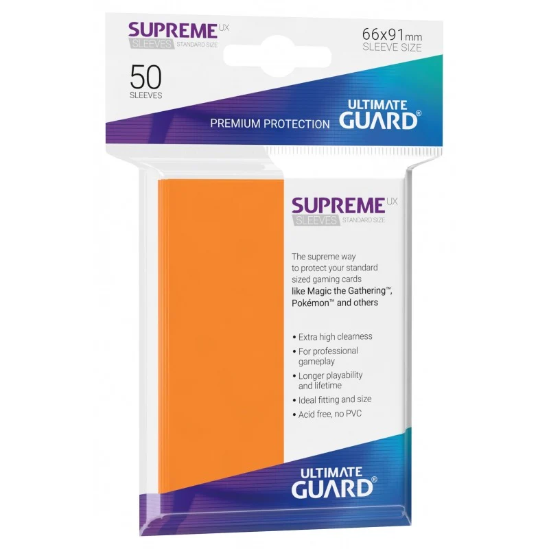 Ultimate Guard Supreme UX Sleeves Standard Size Orange (50)