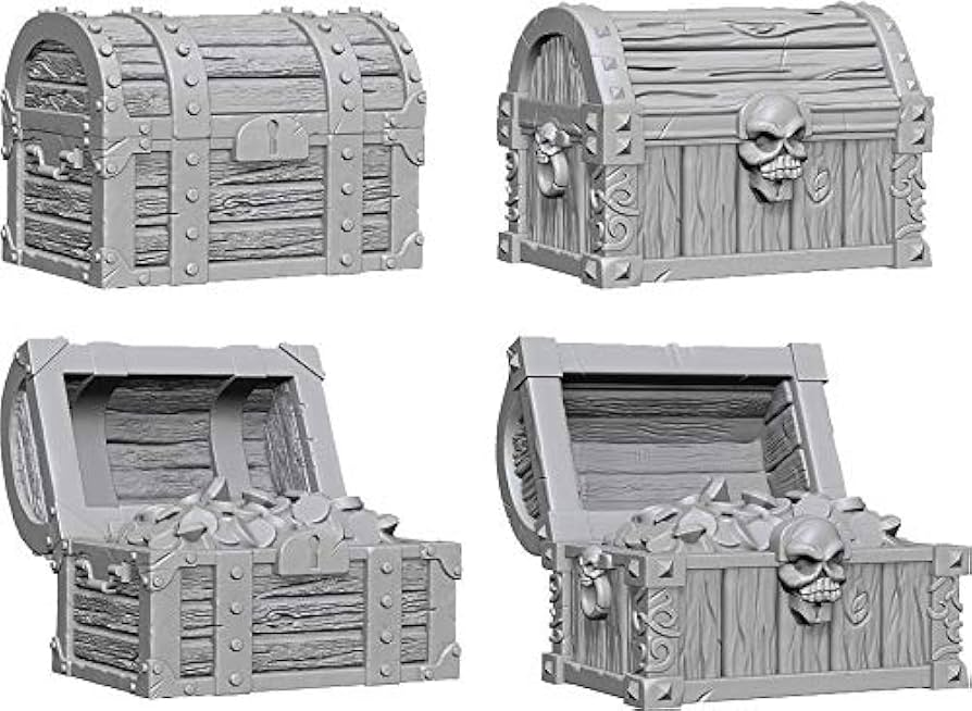 D&D Wizkids Deep Cuts Unpainted Miniatures Chests