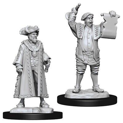 WizKids Deep Cuts Unpainted Miniatures Mayor & Town Crier