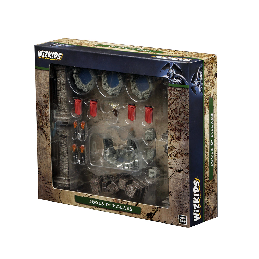 WizKids Miniatures Fantasy Terrain Painted Pools & Pillars (Set 1)
