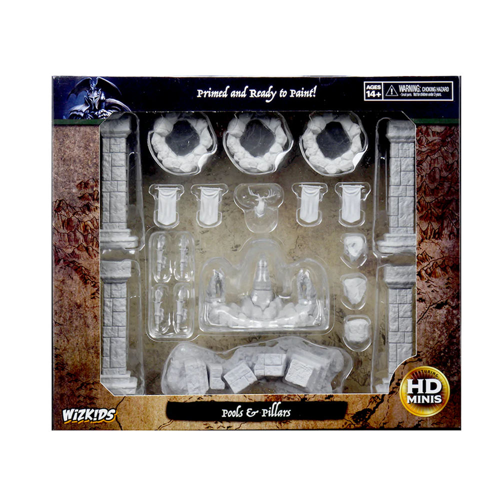WizKids Deep Cuts Unpainted Miniatures Pools and Pillars