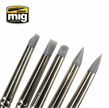 Ammo by MIG Brushes Rubber Brush Set