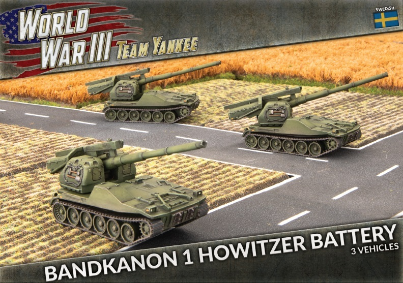 WWIII Team Yankee: Swedish - Bandkanon 1 Howitzer Battery (x3)