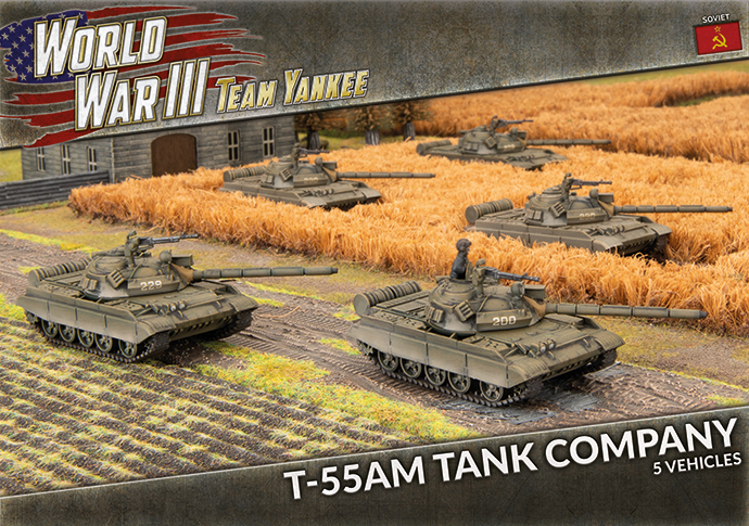 WWIII: Soviet T-55AM Tank Company (x5 Plastic)