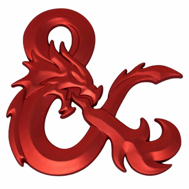 D&D Dungeons & Dragons - Ampersand Medallion RED