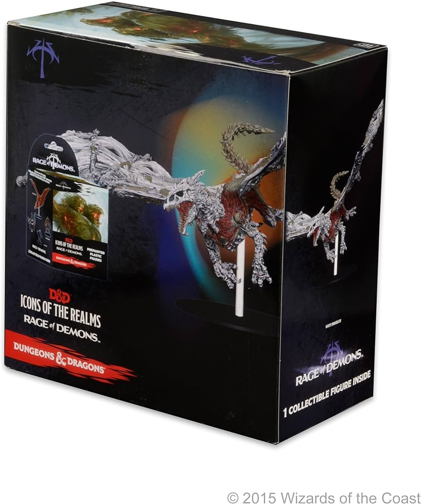 D&D Icons of the Realms Set 3 Rage of Demons White Dracolich