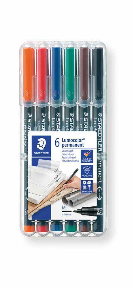 Staedtler Mat Marker 6-Pack Medium Tip