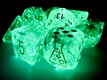 Borealis® Polyhedral Kelp/light green LuminaryTM 7-Die Set (with bonus die) (Lab Dice 6)