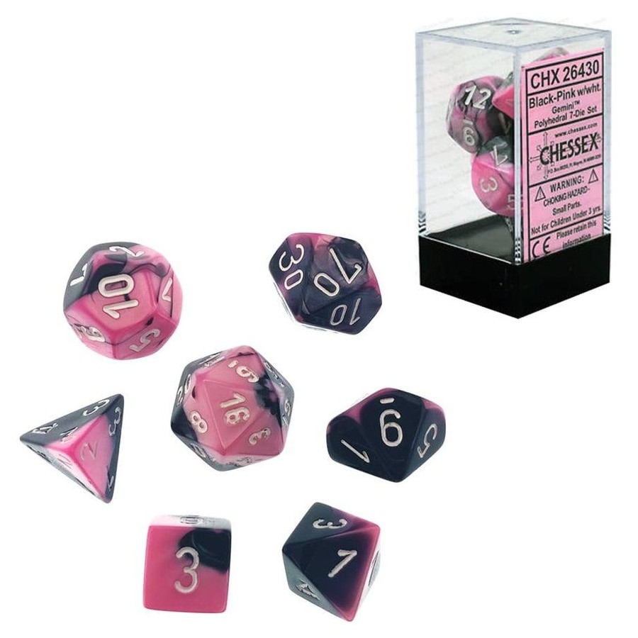 CHX 26430 Gemini Black-Pink/White 7-Die Set