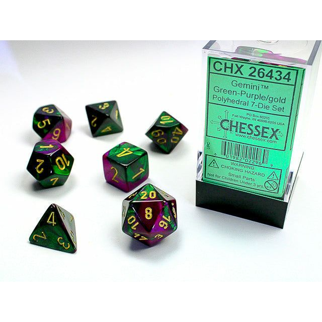 CHX 26434 Gemini Green-Purple/Gold 7-Die Set
