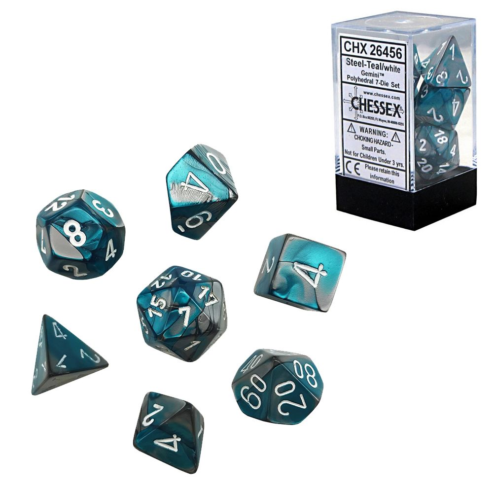 CHX 26456 Gemini Steel Teal/White 7-Die Set