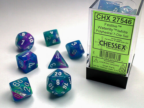 CHX 27546 Festive Polyhedral Waterlily/White 7-Die Set