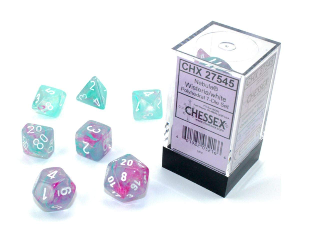 CHX 27545 Nebula Polyhedral Wisteria/White Luminary 7-Die Set
