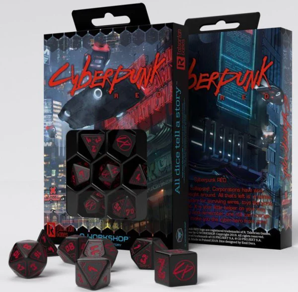 Cyberpunk Red RPG Dice Set