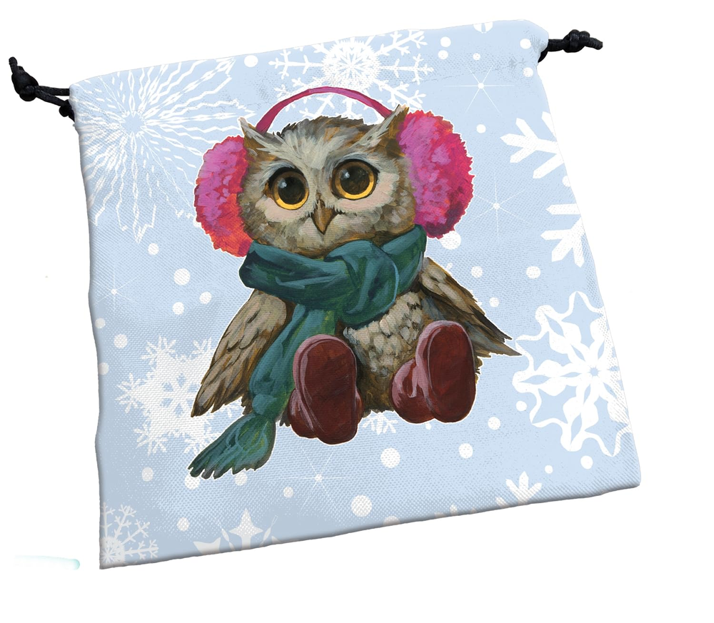 Deluxe Dice Bag Festive Owls
