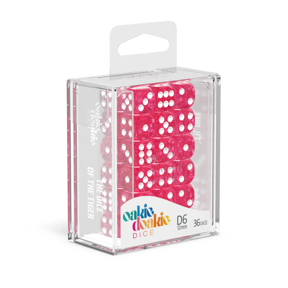Oakie Doakie 12mm D6x36 - Pink Speckle