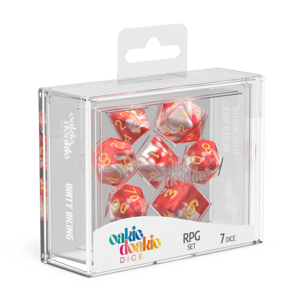 Oakie Doakie Dice RPG Set GemiDice - Red Sky