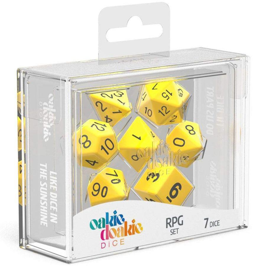 Oakie Doakie Dice RPG Set Solid - Yellow