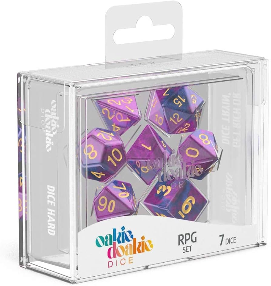 Oakie Doakie RPG Dice - Amethyst Gemidice