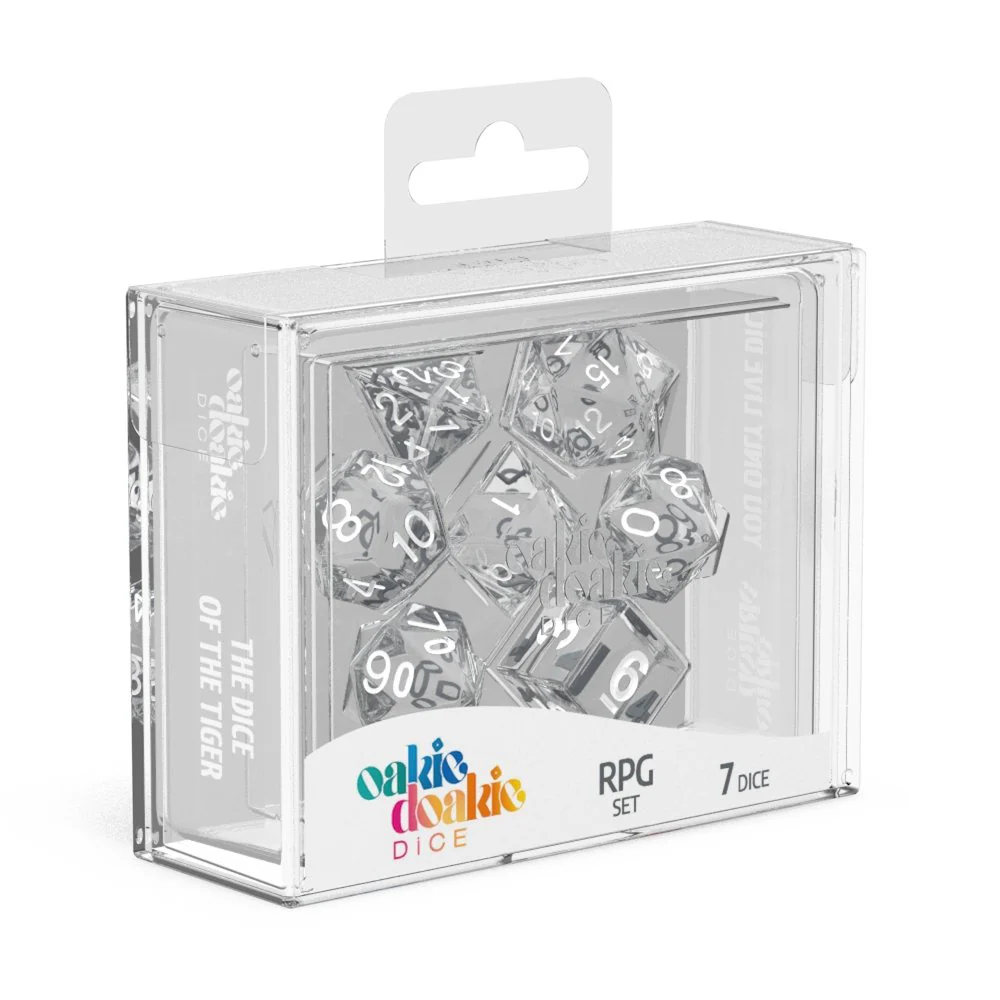 Oakie Doakie RPG Dice - Clear Translucent